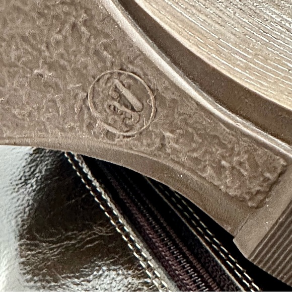 Tellenzi Womens Sz (37) 6 Wedge Heel Brown Leather Knee Boots Boho Witchy Strega - Picture 9 of 16